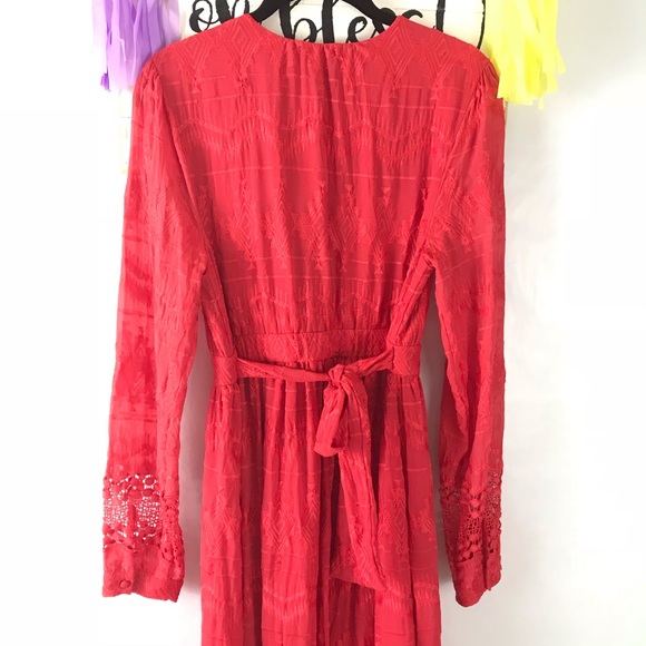 Olivia Culpo Red Embroidered Dress - Picture 7 of 7